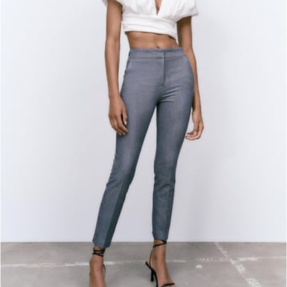 Zara Basic black jogger-waist slacks